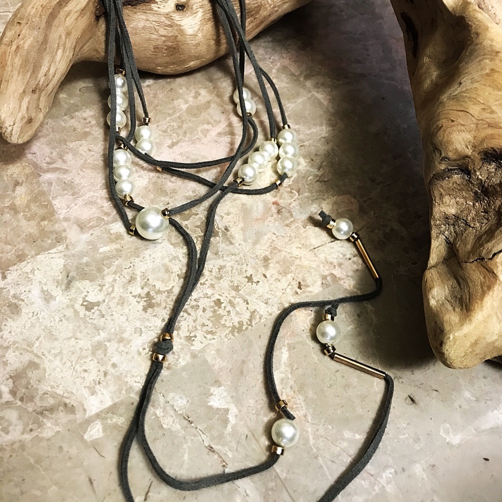 INC suede necklace